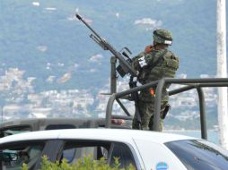 Elementos de la Semar, de la Sedena y policías federales mantenían un despliegue en Cuernavaca y en municipios aledaños. NTX /  A. Covarrubias