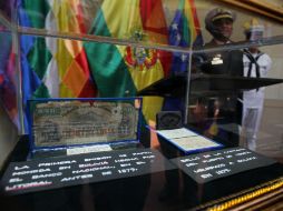 El Billete del Litoral cuenta con 143 años de antigüedad, y era un papel de moneda de emisión especial. EFE / M. Alipaz