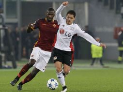 'Chicharito' Hernández anotó al minuto 51 pero no fue suficiente para que el Leverkusen ganara en Roma. AP / G. Borgia