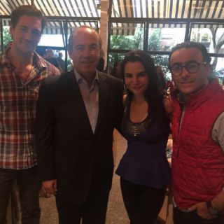 Felipe Calderón, Martha Higareda y Adal Ramones se encuentran