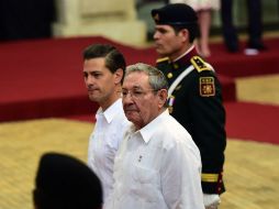 Raúl Castro realiza una visita de Estado en México. AFP / R. Schemidt