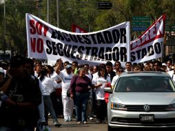 Cientos de personas marcharon para exigir justicia por los encuestadores linchados en Ajalpan, Puebla. SUN / V. Rosas