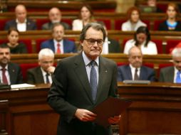 En la votación del jueves Artur Mas necesita ser aprobado por mayoría simple, pero se prevé que vuelva a ser rechazado. EFE / T. Albir