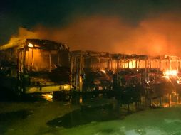 El incidente deja sin transporte público a cientos de tabasqueños. EFE /