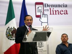 Eduardo Almaguer, titular de la FGE. Por ahora, la aplicación 'Denuncia en línea FG' está disponible solamente para Android. EL INFORMADOR / M. Vargas