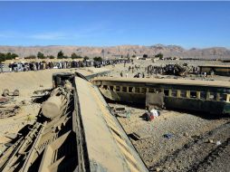 Los accidentes de tren no son infrecuentes en el país, y no es raro que sean blanco de ataques insurgentes. AFP / B. Khan
