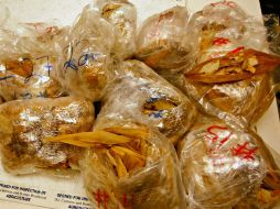 En la revisión se encontraron los tamales envueltos de forma individual. AP / U.S. Customs and Border Protection