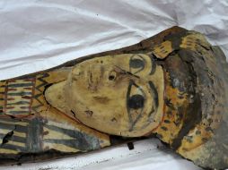 La máscara fue enviada al Museo Egipcio para ser restaurada con miras a su exihibición futura. EFE /