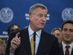 El alcalde de Nueva York, Bill de Blasio, llama a los residentes a trabajar y seguir sus vidas normalmente. AFP / A. Burton