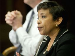 Loretta Lynn, la secretaria de Justicia, pidió calma a la población durante la rueda de prensa de este jueves. AP / P. Martinez