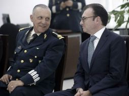 Luis Videgaray refiere que actualmente el Banco del Ejército cuenta con una cartera de 30 mil millones de pesos. SUN / A. Leyva