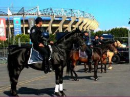 Los uniformados se coordinarán con el STC para salvaguardar el orden en las inmediaciones del Azteca. TWITTER / @SSP_CDMX