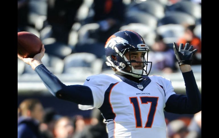 Brock Osweiler lanzó un par de pases de touchdowns al salir como titular por el lesionado Peyton Manning. AFP / D. Banks