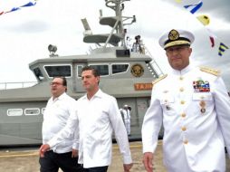 El Mandatario asistió a la ceremonia de conmemoración del 190 Aniversario de la Armada de México. TWITTER / @PresidenciaMX