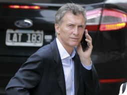 Mauricio Macri, luego de una conferencia de prensa en Buenos Aires. AP /