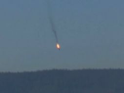 Turquía considera que el cazabombardero Su24 derribado por dos F-16 turcos violó diez veces su espacio aéreo. AP /