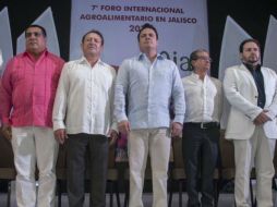 Aristóteles durante la inauguración del VII Foro Internacional Agroalimentario Jalisco 2015. TWITTER / @AristotelesSD