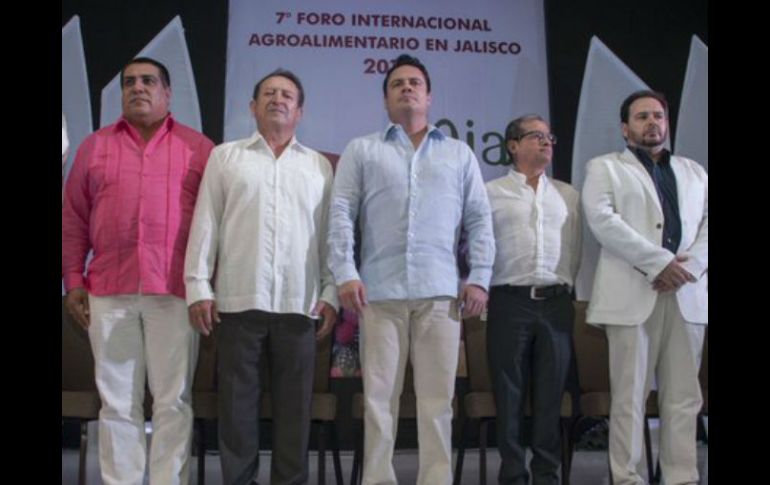 Aristóteles durante la inauguración del VII Foro Internacional Agroalimentario Jalisco 2015. TWITTER / @AristotelesSD