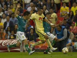 Las Águilas del América ganaron 4-1 al León en el partido de ida de cuartos de final. NTX / ARCHIVO