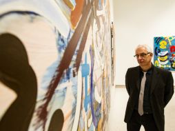 El artista plástico Blacklock presentó este jueves las muestra a los medios de comunicación. EL INFORMADOR / P. Pérez