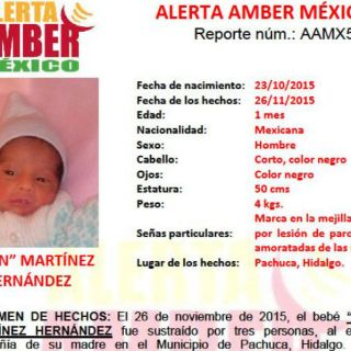 Roban bebé de un mes de nacido en Hidalgo