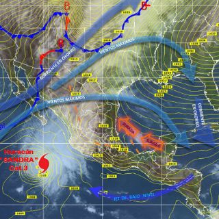 Emiten alerta por huracán 'Sandra' en BC