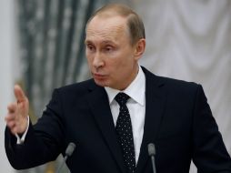 El presidente ruso, Vladimir Putin, lamentó ayer que su colega turco, Recep Tayyip Erdogan, se niegue a ofrecer disculpas formales. EFE / S. Chirikov