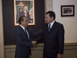 Héctor Astudillo señala que el objetivo de la reunión es para brindarle lo mejor a los guerrerenses. TWITTER / @osoriochong