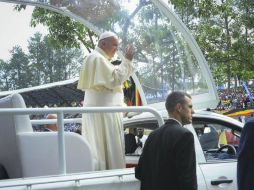 La estancia del Pontífice en Uganda, que finalizará mañana, cuando pondrá rumbo a la República Centroafricana. EFE / R. Kabuubi