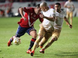 Pumas de la UNAM tratará de remontar el marcador 1-0 que, por ahora, favorece al equipo veracruzano. EFE / ARCHIVO