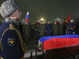 Rusia recibió el cadáver del piloto del caza derribado en Turquía. AFP / V. Savitsky