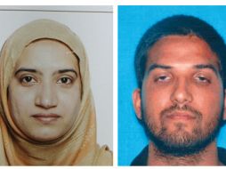 La pareja que protagonizó el tiroteo fue abatida por uniformados tras una persecución. AP /