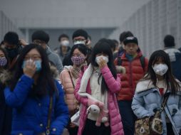 La concentración de las partículas PM 2.5 alcanzaron los 400 microgramos por metro cúbico de aire. AFP / W. Zhao