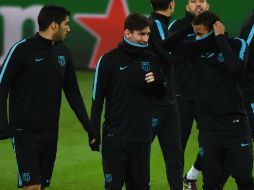 La MSN es el tridente ofensivo del momento y espera brillar en Japón. AFP / P. Stollarz