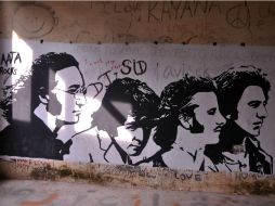 Una de sus principales características es el retrato de los Beatles pintados en 2012 por el grafitero canadiense Pan Trinity Das. AFP / STR