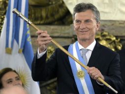 Macri quiso retomar la tradición previa al kirchnerismo y tomar los atributos en la Casa Rosada. AFP / J. Mabromata