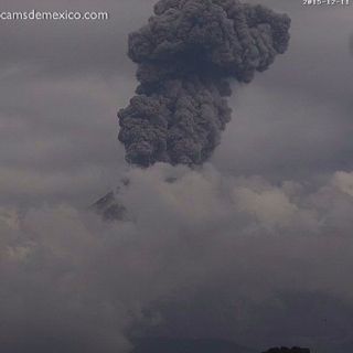 Volcán El Colima emite exhalación de 2.4 kilómetros