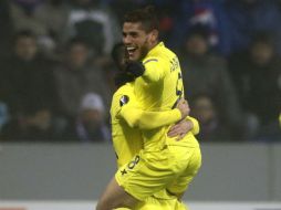 El mexicano se lució con un golazo en la fase de grupos de la Europa League en el empate ante Viktoria Plzen. AFP / ARCHIVO