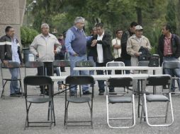 Los maestros estuvieron esperando al titular de la SEP para dialogar, pero Nuño no llegó. SUN / I. Stephens