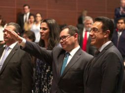 Álvaro Vizcaíno (c) se desempeñaba como coordinador del Sistema de Desarrollo Policial de la Policía Federal. TWITTER / @omarfayad