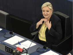Fue la primera vez que Marine Le Pen tuvo que comparecer por incitación al odio, aunque ya lo ha hecho por difamación en el pasado. EFE / P. Seeger