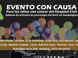 Agrupaciones como Kenny y Los Eléctricos, Plástiko, Pito Pérez y Rostros Ocultos ofrecieron algunos artículos que entrarán a puja. FACEBOOK / Solarzoo