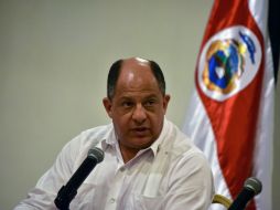 Luis Guillermo Solís, presidente de Costa Rica, realiza una visita de trabajo en Cuba. AFP / A. Roque