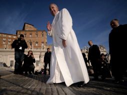 El Papa Francisco insiste en pedir a los feligreses que estén atentos porque la salvación es gratis. AFP / F. Monteforte