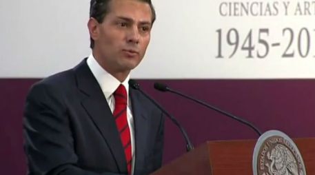 Peña Nieto entregó el Premio Nacional de Ciencias y Artes. YOUTUBE / Gobierno de la República