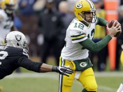 Aaron Rodgers lanzó un pase de anotación. AP /  B. Margot