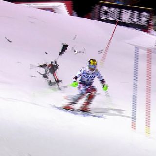 Estrella del esquí se salva de impacto de dron