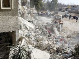 Actualmente, tanto la fuerza aérea siria como la de Rusia bombardean los alrededores de la capital. EFE / Y. BADAWI