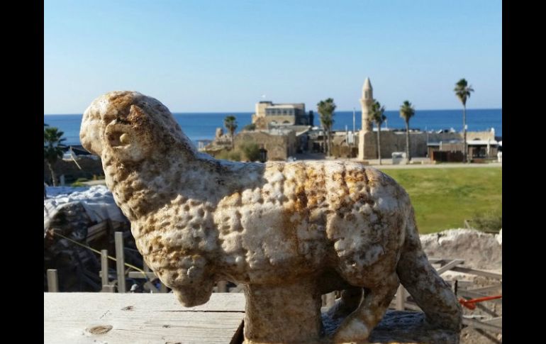 Arqueólogos israelíes han hallado una talla de un cordero, animal que en el cristianismo primitivo solía representar a Jesús. EFE /
