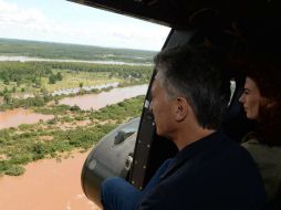 Mauricio Macri sobrevuela las zonas más afectadas por las inundaciones. EFE / ARCHIVO